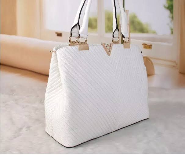 Handbag White for Women | big women office bag | woman purse | ladies bag |
